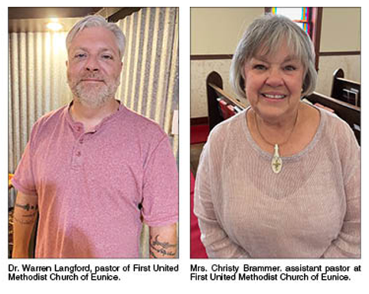 First United Methodist Church of Eunice welcomed a new pastor and assistant to the pastor this summer.