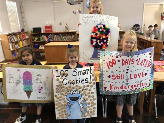 St. Ed kindergarteners create 100th day posters | Eunice News