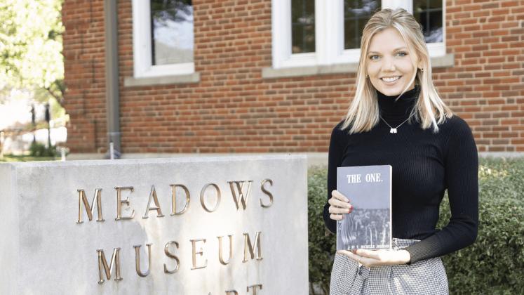 Centenary College senior Teri Johnson, a native of Eunice, signed copies of her new book, The One, and delivered an author talk at the College’s Meadows Museum of Art on Wednesday. Submitted photo) 