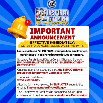 Work Permit Announcement