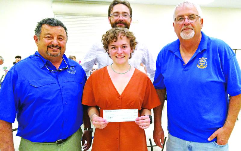 UL student Sarah Rodrigue was presented a $500 scholarship award from the CFMA, Acadiana Charter Chapter in Eunice, at their March meeting.