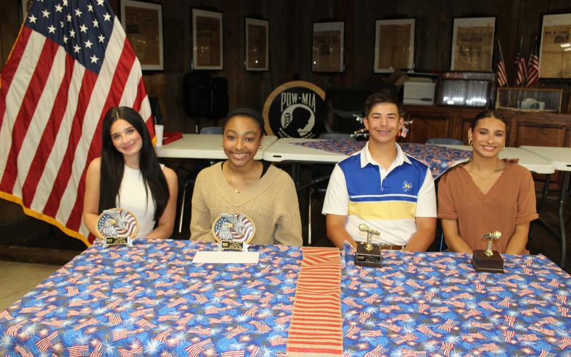 More winners were named and pictured, from left, are Maria Heinen, Kristen Semien, Ashton Pedigo and Ava Claire Elfert. Not pictured are Bryn Heinen, and Kameryn Lafleur. (Photos by Myra Miller)