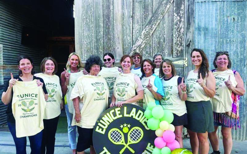 The Eunice Ladies Tennis League (ELTL) finished its 2026 spring season with an end of the season tennis banquet. Team Pitre was declared the season’s winners and were presented with winning T-shirts.