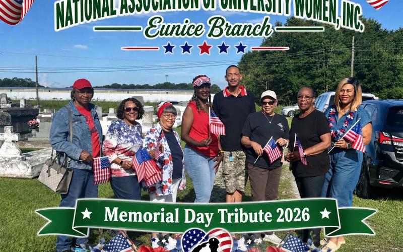Memorial Day is a day we all feel the necessity of honoring those who dedicated their lives to protecting our freedom. Members of the Eunice Branch of The National Association of University Women, ETC, and members of the community gathered to pray and place flags on the gravesites of relatives in the Eunice area each year.