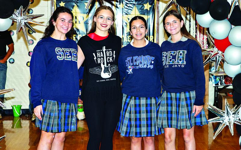 Top Blue Jays of the Year are from left Caroline Fontenot, 12th grade;  Reese Fruge, 11th grade; Sadie Spell, 10th grade; and Minnie Stanford, 9th grade.