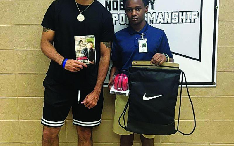 Both students and staff were thrilled to welcome Mr. DeRousselle. The students expressed their gratitude and engaged in mNFL Agent, attorney, and author of “Faith. Failure. Football.”, Paul T. DeRousselle II, visited the Eunice Junior High School campus this week to inspire and motivate youth. eaningful discussions about his experiences growing up in Eunice and his newly released book.