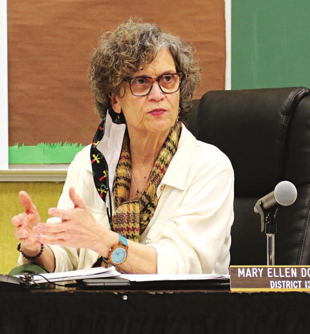 St. Landry Parish School Board member Mary Ellen Donatto at a March meeting. Donatto was critical at the April 1 School Board meeting about action taken on Washington Elementary. (Photos by Harlan Kirgan)