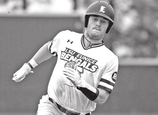 LSUE’s Peyton LeJeune collected eight hits over the two games, driving in 10 runs and scoring four times in the Bengals’ doubleheader sweep over Baton Rouge CC.