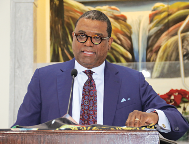 Keynote speaker Domoine Rutledge at Saturday’s Dr. Martin Luther King Jr. 35th annual Citywide Celebration. (Photos by Harlan Kirgan)