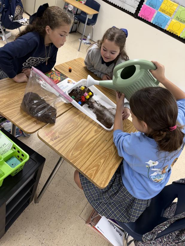 Scientists hard at work at St. Edmund