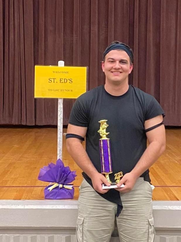 Hayden Lasage, a student at St. Edmund High, wins Best Actor at District Drama Rally