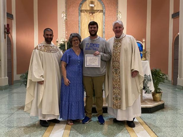 Cade LeBlanc, Middle and High School Teacher of the Year at St. Edmund