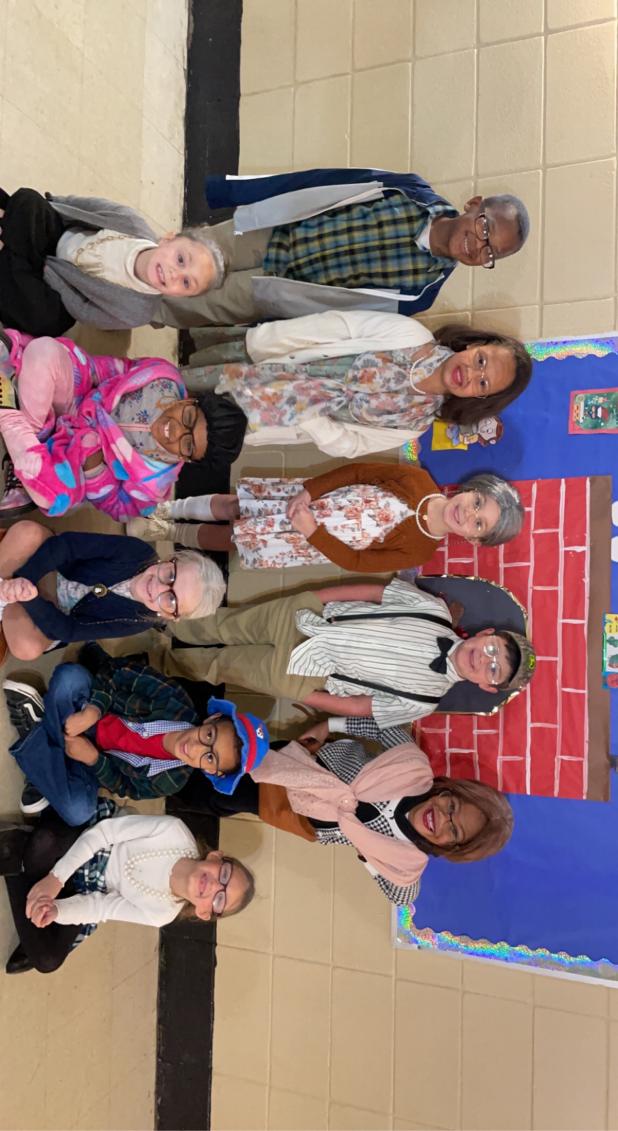 Lauren LaFleur's KN class at East dressed for 100th Day of School