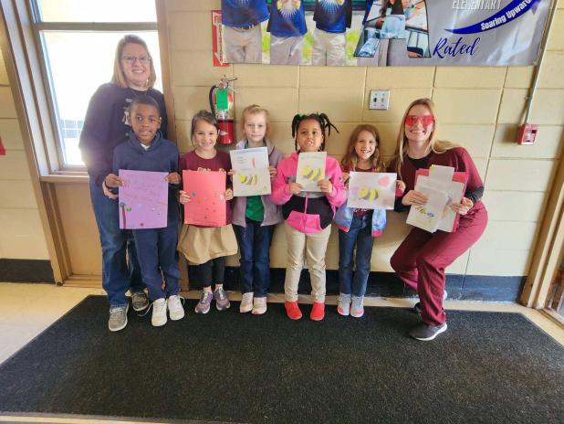 East students created Valentine's Day cards for a special purpose