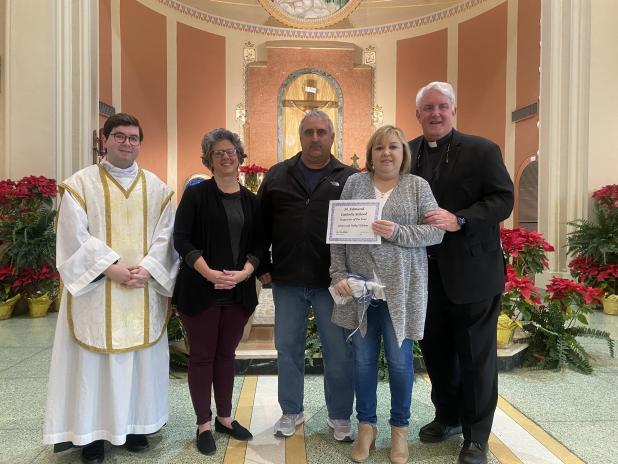 Brian and Holly Vidrine named Support Person of the Year at St. Edmund