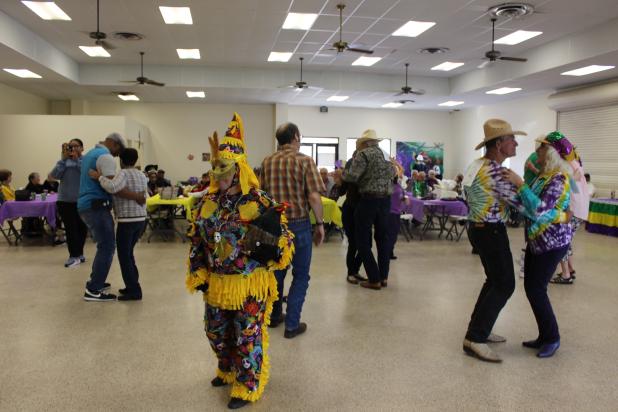 The St. Landry Council on Aging held a Mardi Gras dance for seniors Monday at the Northwest Community Center. Live music was provided by J & The Zydeco Dog Pound. (Photos by Myra Miller)