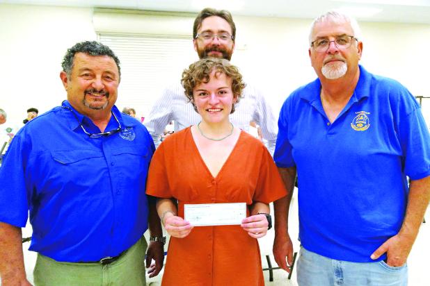 UL student Sarah Rodrigue was presented a $500 scholarship award from the CFMA, Acadiana Charter Chapter in Eunice, at their March meeting.