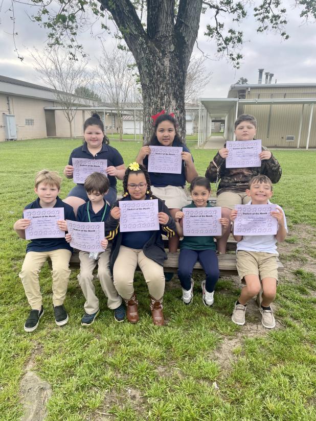 Students of the Month at Eunice Elementary