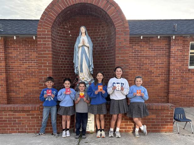 Each nine weeks, St. Edmund Elementary School recognizes students who consistently demonstrate outstanding behavior throughout the term.