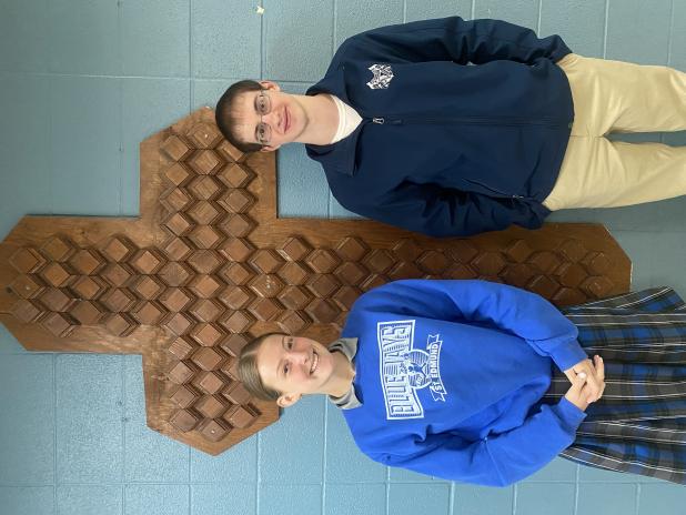 Eliana Manuel and Ethan Daigle placed first at the State Literary Rally