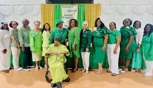 Members of the National Association of University Women, Inc., Eunice Branch observed National Women in History Month by paying tribute to women in the community that go above and beyond. From left are, Henrietta Dupre’, Wanda Faulk, Carolyn Baldwin, Betty Jordan, Gloria Malbrough, Denise W. Antoine, Woman of the Year; Betty Wilkinson, NAUW Inc. National President; Mary Gothe, South Central Sectional Lay Leader; Shelsy Williams, Eunice Branch president; Kiana Fontenot, Rochelle Milton, and Chiquita T. Domin