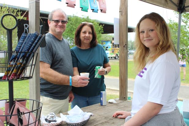 Josephine Rodriguez at LakeView Park serves etouffee