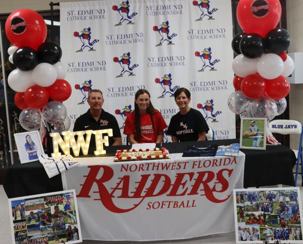 St. Edmund High School celebrated Caroline Lavergne as she signed her commitment to play softball for Northwest Florida State. 