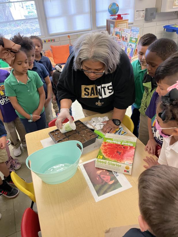 A gardening project at Highland Early Learning Center