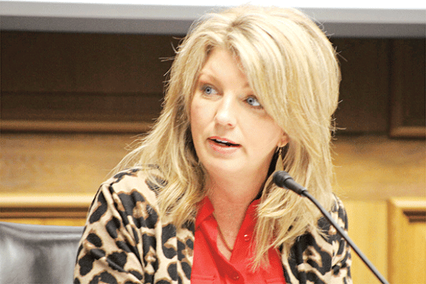 Sen. Heather Cloud, R-Turkey Creek, pictured at the March 21, 2023, Senate Finance Committee meeting. (Greg LaRose/Louisiana Illuminator)