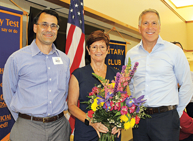 Maxine West has been chosen as the 2025 Eunice Rotary Club Admininstrative Professional of the Year. West is with her two bosses, Erich Loewer, left, and Steven Moosa of Darnall, Sikes & Frederick, CPAs. (Photo by Myra Miller)