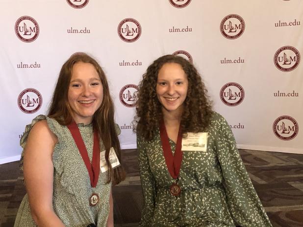 Hannah Benoit and Rebecca Benoit receive ULM Academic Scholarships