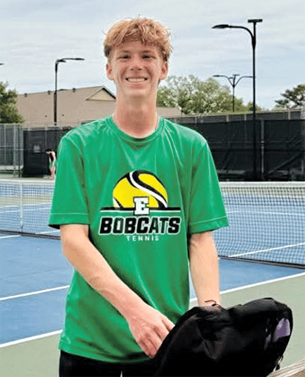 Eunice High senior John Sattler finished as state runner-up in the Division III State Tennis Tournament in Monroe last week. Sattler, along with teammate Destiny Labbe, both qualified with Labbe making it to the state quarterfinals in singles competition. (Photo from Facebook)