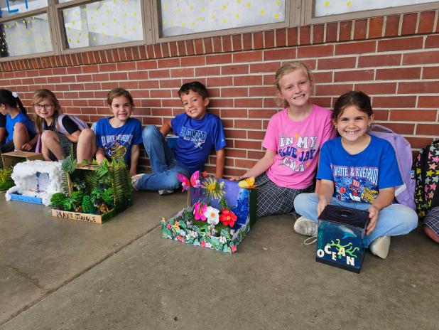 Nicole Lanthier’s second-grade students at St. Edmund Elementary have been exploring various animal habitats through research. 