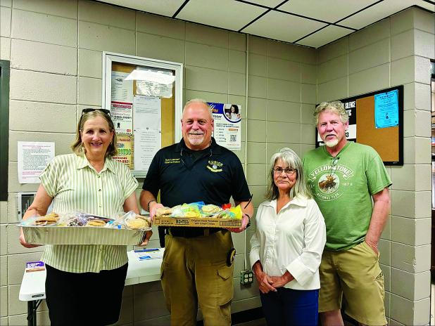 The ladies of the First United Methodist Church baked dozens of cookies in appreciation and thank you to the various members of the police department, fire department and sheriff’s department. 
