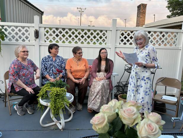 The installation of new officers for 2024-2026 took place during the Bulb & Blossom Garden’s May meeting. From left are Deborah Cristiano, secretary; Mona Redlich, vice president; Donna Baltakis, president; Sarah Bollich, treasurer; and Pam Quirk. (Submitted photos)
