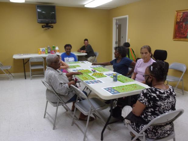 Tenants at Goodhope Place Apartments enjoy bingo games and medical activity