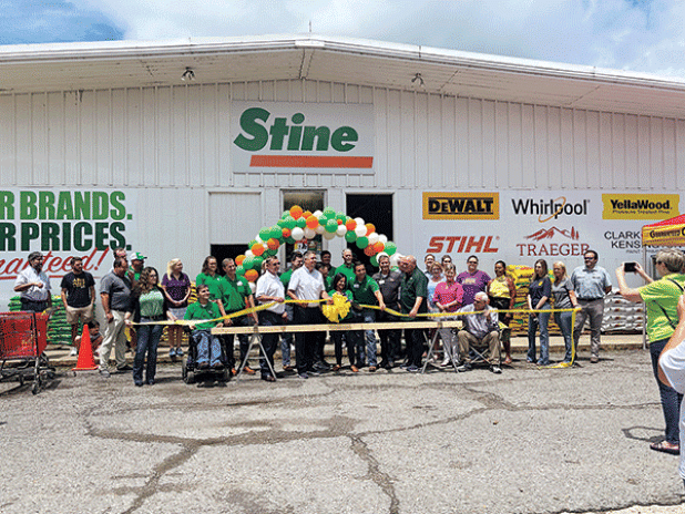 Ribbon cutting ceremony at Stine