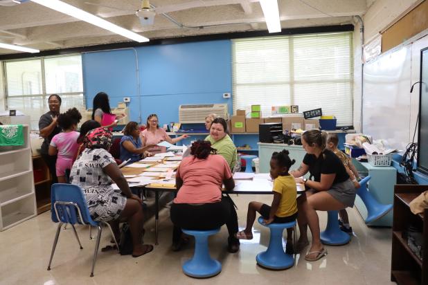 Highland Early Learning Center held kindergarten registration. 