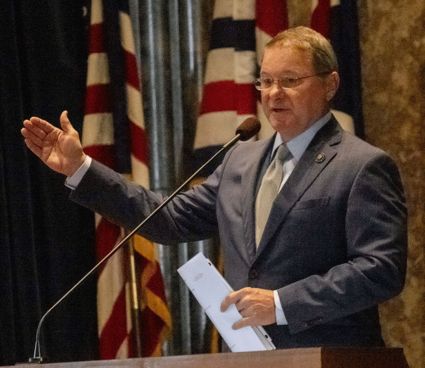 Senate President Page Cortez proposed lifting the state spending cap, and the House agreed on Wednesday. (Photo by Francis Dinh/LSU Manship School News Service)