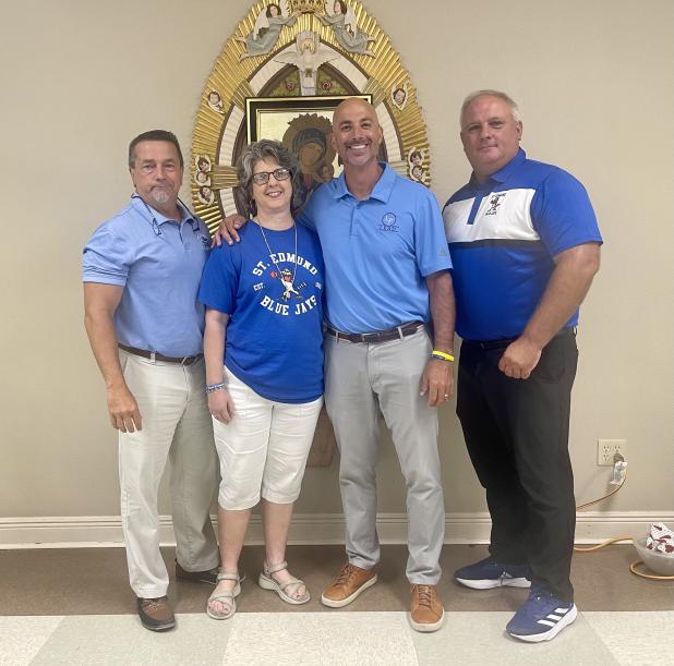 Lance Strother was a guest speaker for St. Edmund Catholic’s School’s faculty and staff. Strother is an inventor, coach, consultant, speaker, campus minister, musician and teacher. 