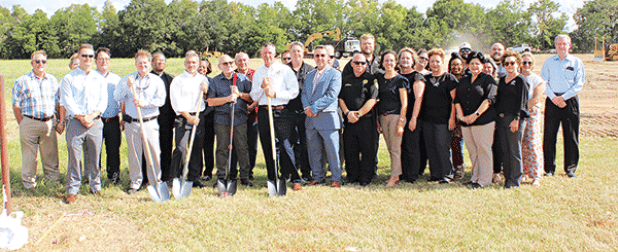 Basile State Bank held a ground breaking ceremony at 1617 Hwy. 190, in Eunice on Thursday. The location is across from Walmart. William “Bill” Johnson, president/CEO, said that he is in high hopes of the building to be completed in time for the bank’s 30th anniversary, July 2, 2024. Those holding shovels in front, from left, are Zac Burson, Dave Johnson, John Johnson, and William “Bill” Johnson. Basile State Bank officers are I. Jackson Burson, chairman; William J. Johnson, president/CEO; Kimberly L. LeBleu