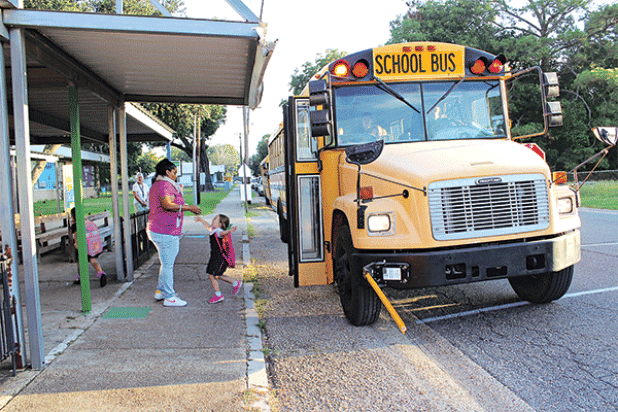 Eunice Mayor Scott Fontenot urged motorists to be extra cautious in school zones as school starts. (Photo by Myra Miller )