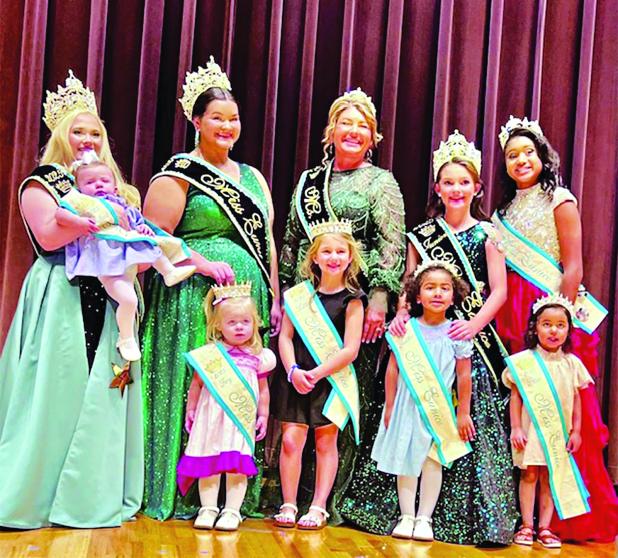 The Miss Eunice pageant was held Saturday evening at the Health & Science Technology building on the LSUE campus. Eunice queens were crowned, with different categories ranging from Infant Miss, Tiny Miss, Toddler Miss, Petite Miss, Little Miss, Deb Miss, Junior Miss, Teen Miss, Miss and Ms. In front from left are Infant Miss Eunice Corbyn Jayde Gradney, Tiny Miss Eunice Evelyn Stella Doucet, Little Miss Eunice Paisley Bordelon, Toddler Miss Eunice Julia Bellard and Petite Miss Eunice Cataleya Mott. In back 