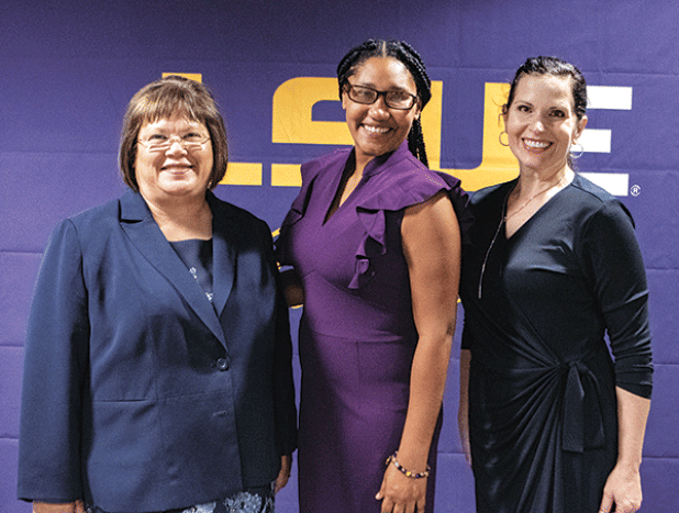 From left, are Dr. Mae Simoneaux, Lisa LaFleur and Dr. Jill Perrin. (LSUE photo)