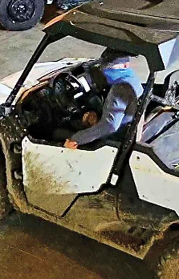 Surveillance video of suspected vehicle theft near Church Point on July 25. (Photo from the Acadia Parish Sheriff’s Office)