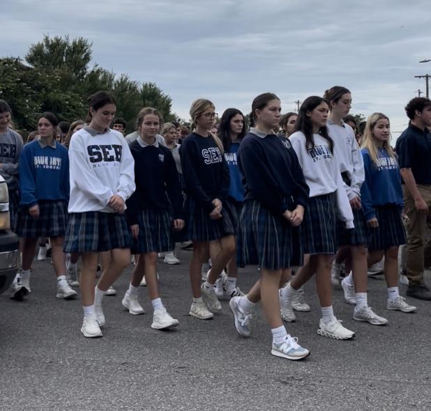 St. Edmund students participate in the annual Eucharistic Procession