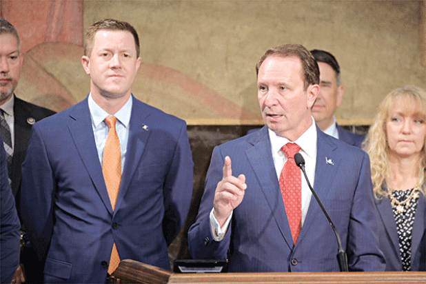 Louisiana Gov. Jeff Landry issued an executive order Tuesday prohibiting the teaching of critical race theory in Louisiana K-12 public schools. (Allison Allsop/Louisiana Illuminator)