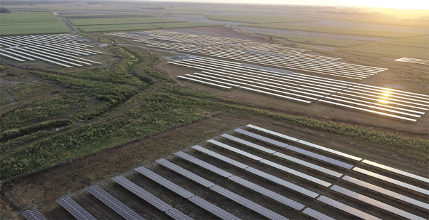 Entergy has purchased power from this solar facility in West Baton Rouge Parish. (Photo courtesy of Entergy)