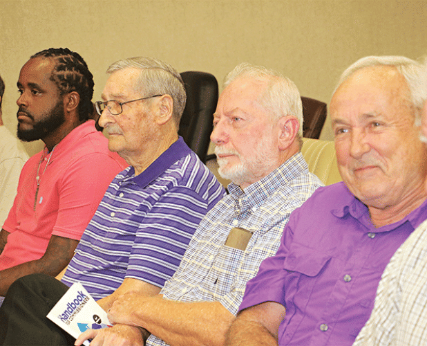 Eunice Housing Authority Board members, from left, Kevin Johnwell, Roland Miller, David Guillory and Ronald Dies were removed by a unanimous vote of the Eunice Board of Aldermen at Tuesday’s meeting. (Photos by Harlan Kirgan)