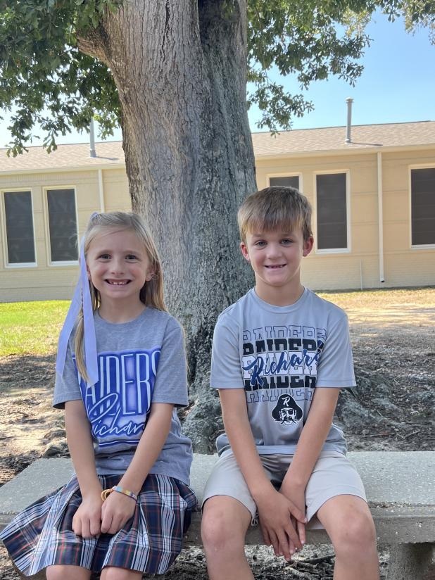 Representing Richard Elementary School for the Rice Festival are Princess Cheyenne Bergeron and Prince Walker Israel. Both are second graders.